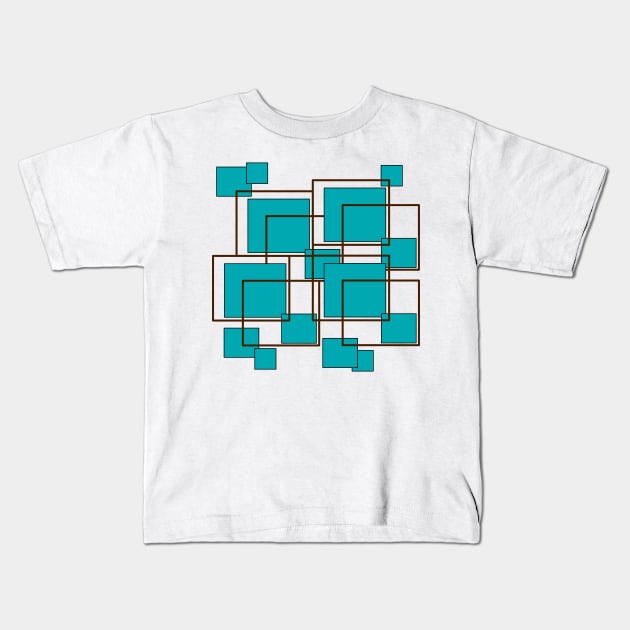 abstract 1950s pattern Kids T-Shirt by pauloneill-art